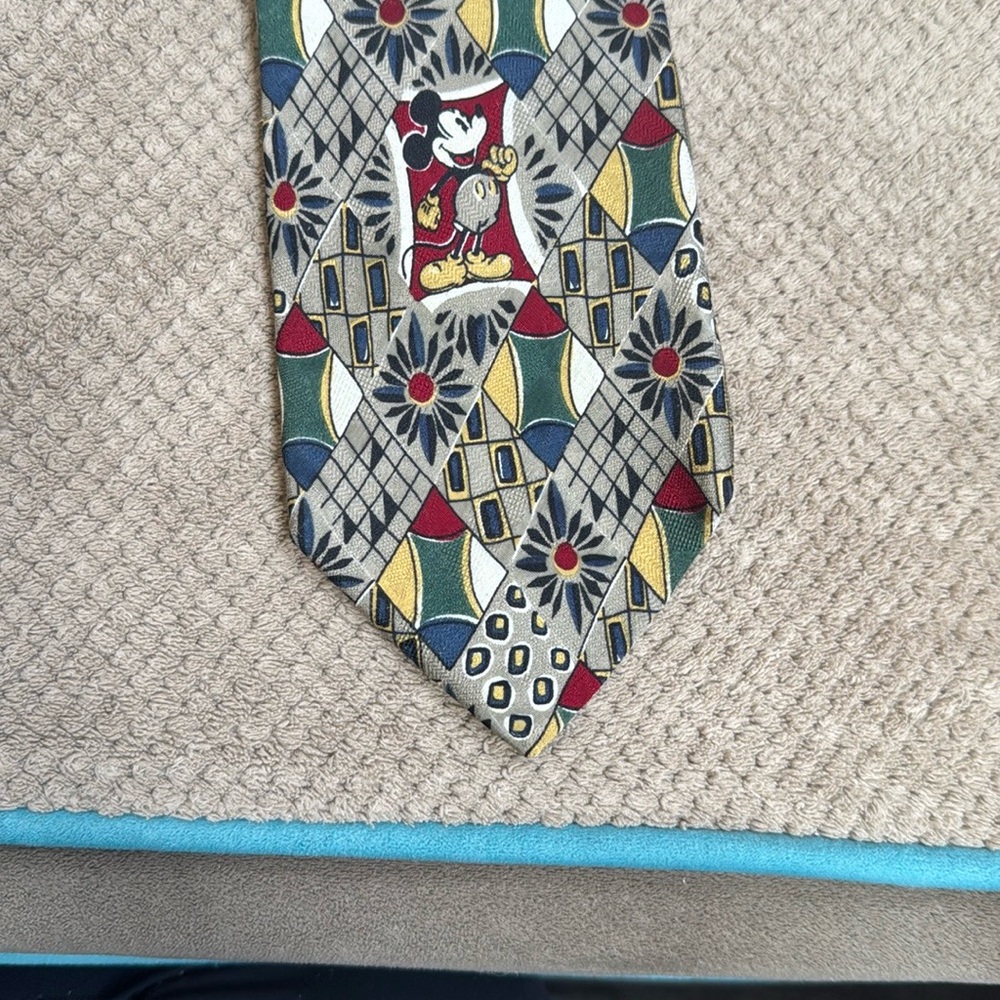 Disney Red and Blue Tie with Whimsical Design